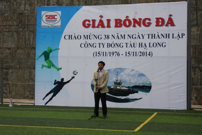 Đ/c Lê Văn Hải – Phó TGĐ – Chủ tịch Công đoàn Công ty thay mặt BTC giải phát biểu trong lễ bế mạc giải.